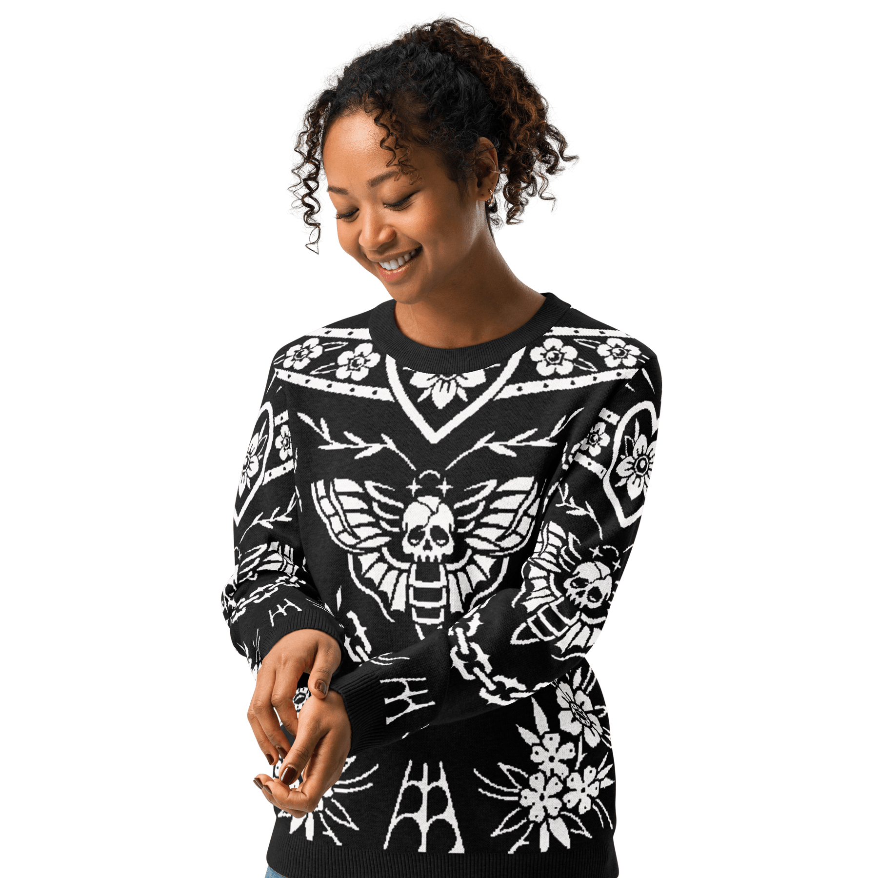 Old School Ink Knit Crewneck Sweater - Goth Cloth Co.3816513_19637