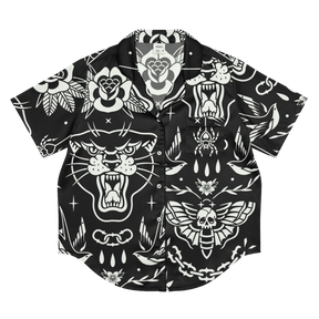 Old School Ink Silky Pajama Top - Goth Cloth Co.8568144_20964
