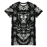Old School Ink T-Shirt Dress (Ready to Ship) - Goth Cloth Co.