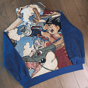 One - of - One Handmade Dragon Ball Z Fleece Hoodie (XL) - Goth Cloth Co.