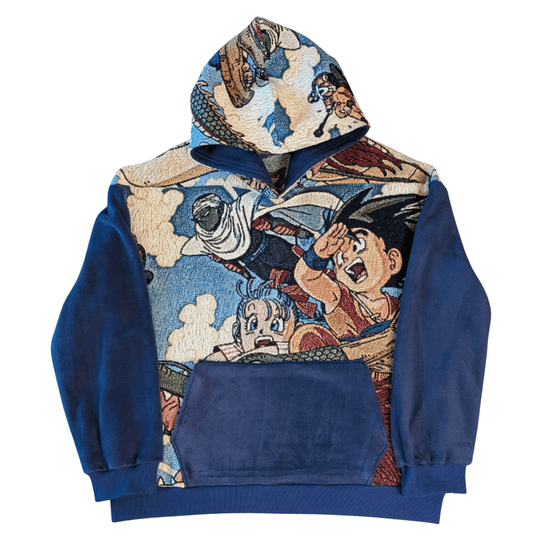 One - of - One Handmade Dragon Ball Z Fleece Hoodie (XL) - Goth Cloth Co.