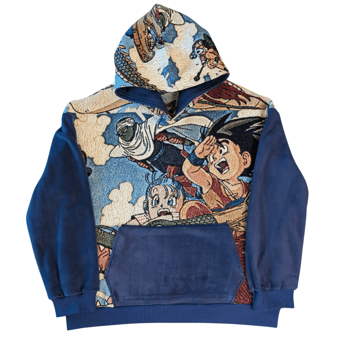 One - of - One Handmade Dragon Ball Z Fleece Hoodie (XL) - Goth Cloth Co.