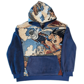 One - of - One Handmade Dragon Ball Z Fleece Hoodie (XL) - Goth Cloth Co.