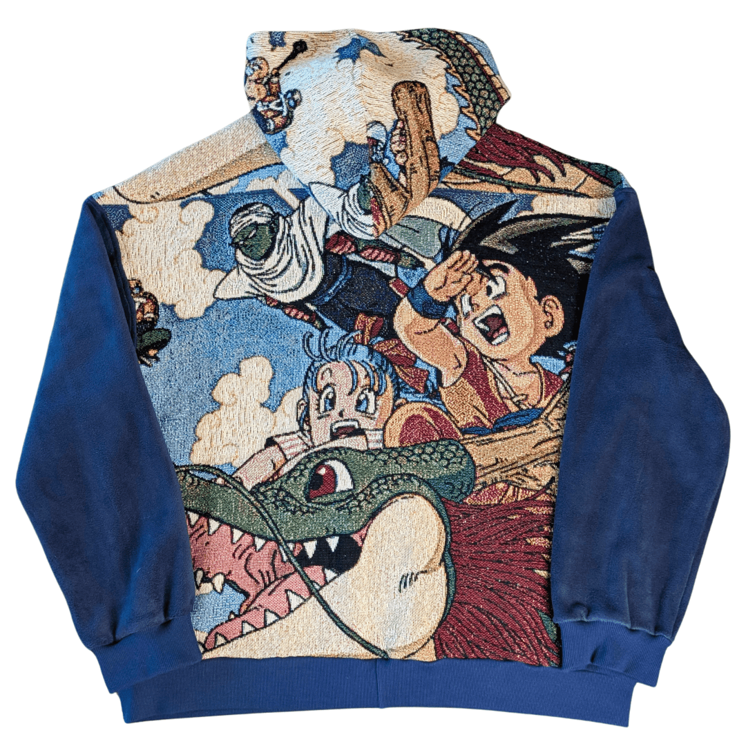 One - of - One Handmade Dragon Ball Z Fleece Hoodie (XL) - Goth Cloth Co.