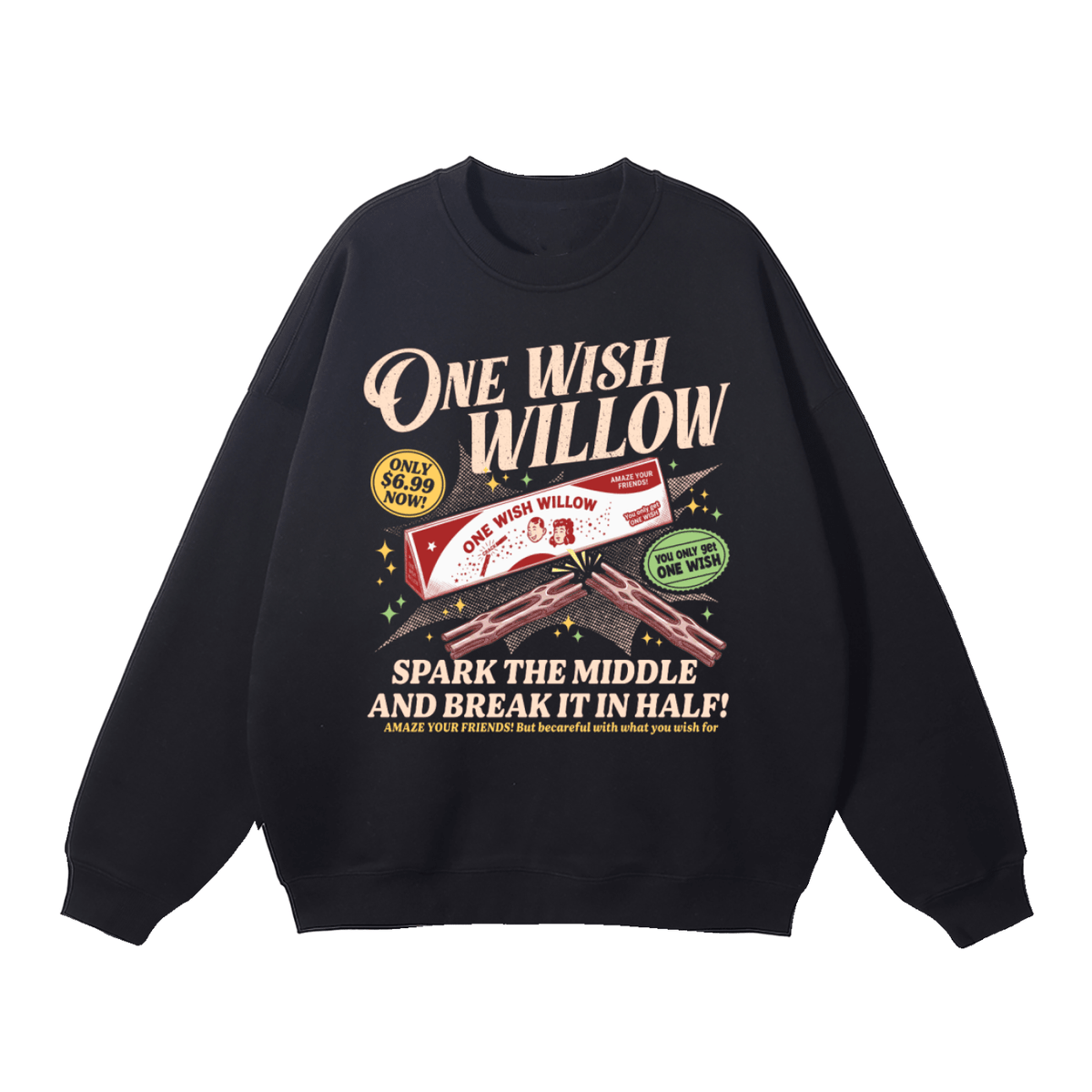 One Wish Willow Vintage Fleeced Sweatshirt - Goth Cloth Co.gymwear260813PODRA0868001