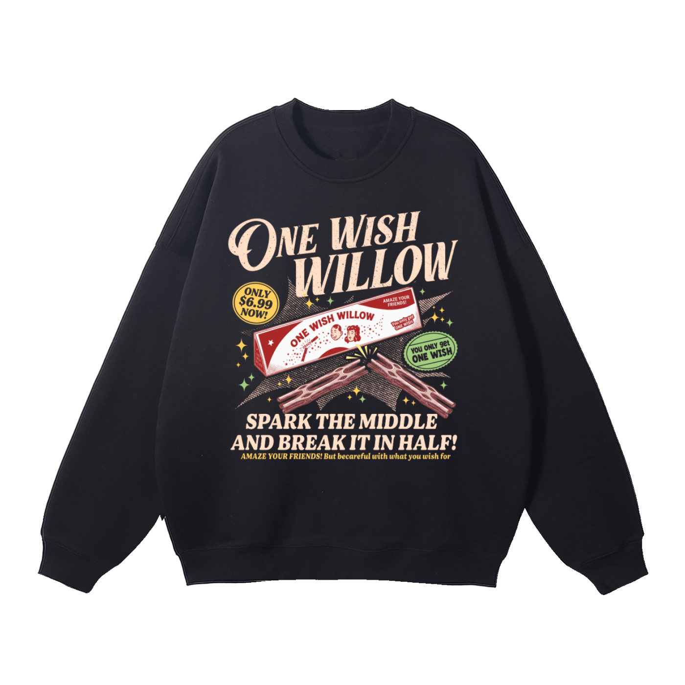 One Wish Willow Vintage Fleeced Sweatshirt - Goth Cloth Co.gymwear260813PODRA0868001