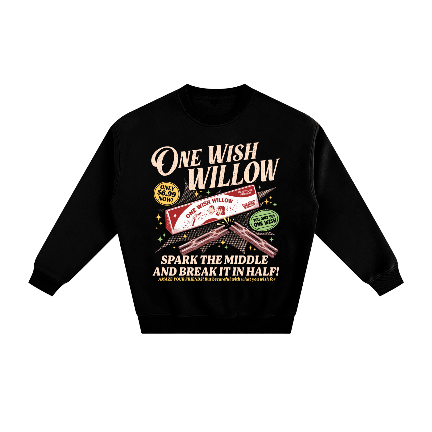 One Wish Willow Vintage Fleeced Sweatshirt - Goth Cloth Co.gymwear260813PODRA0868001