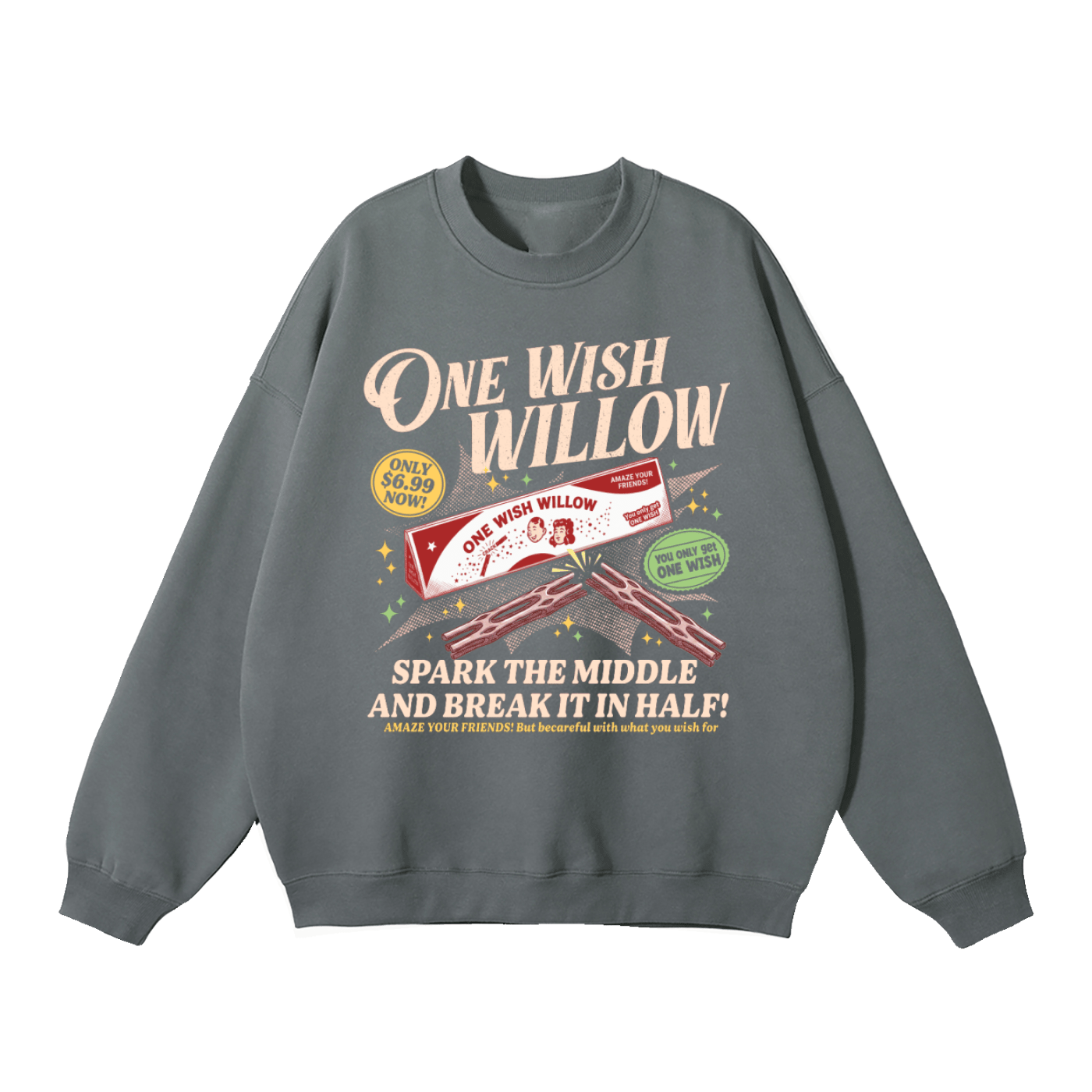 One Wish Willow Vintage Fleeced Sweatshirt - Goth Cloth Co.gymwear260813PODRA0868006