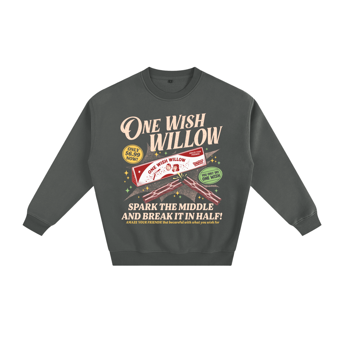 One Wish Willow Vintage Fleeced Sweatshirt - Goth Cloth Co.gymwear260813PODRA0868006