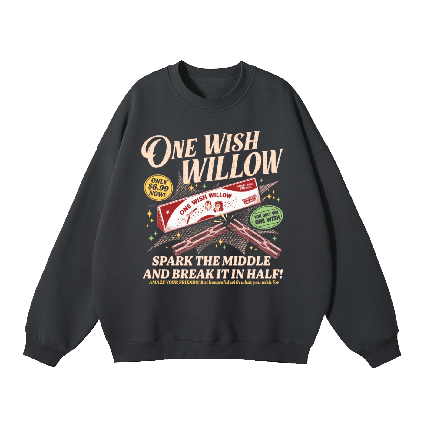 One Wish Willow Vintage Fleeced Sweatshirt - Goth Cloth Co.gymwear260813PODRA0868011