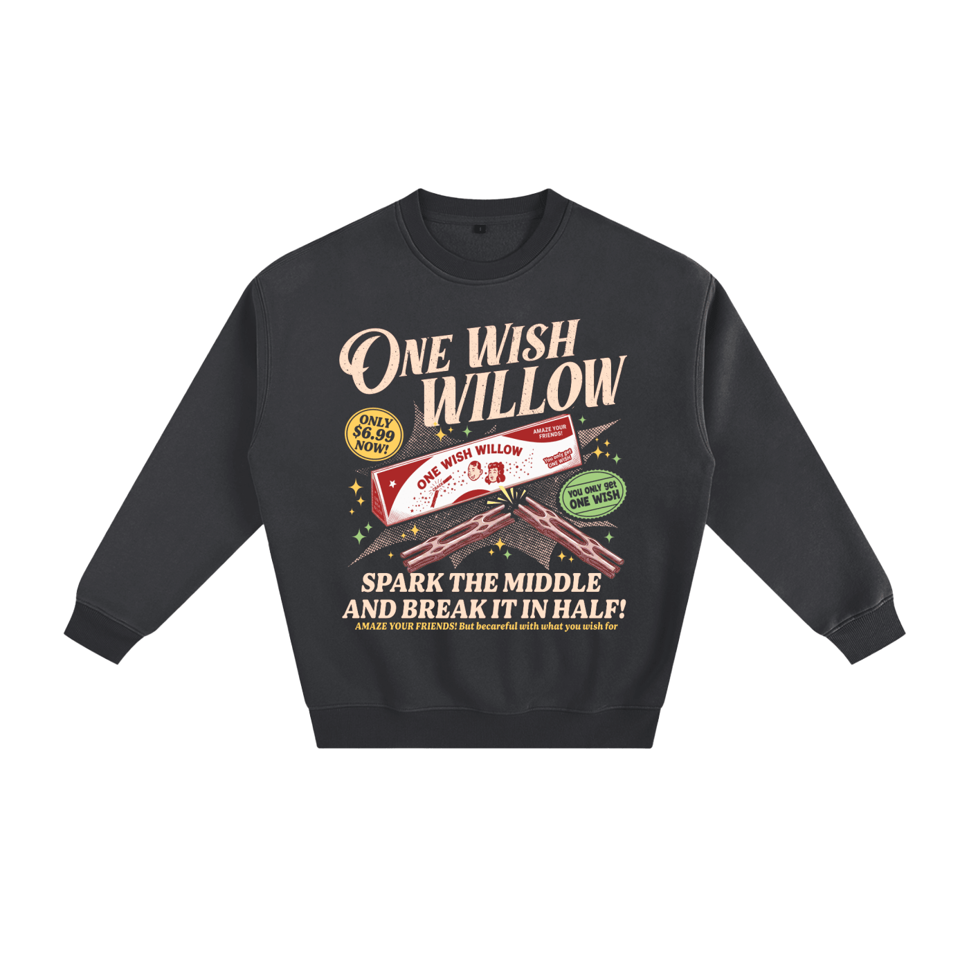 One Wish Willow Vintage Fleeced Sweatshirt - Goth Cloth Co.gymwear260813PODRA0868011