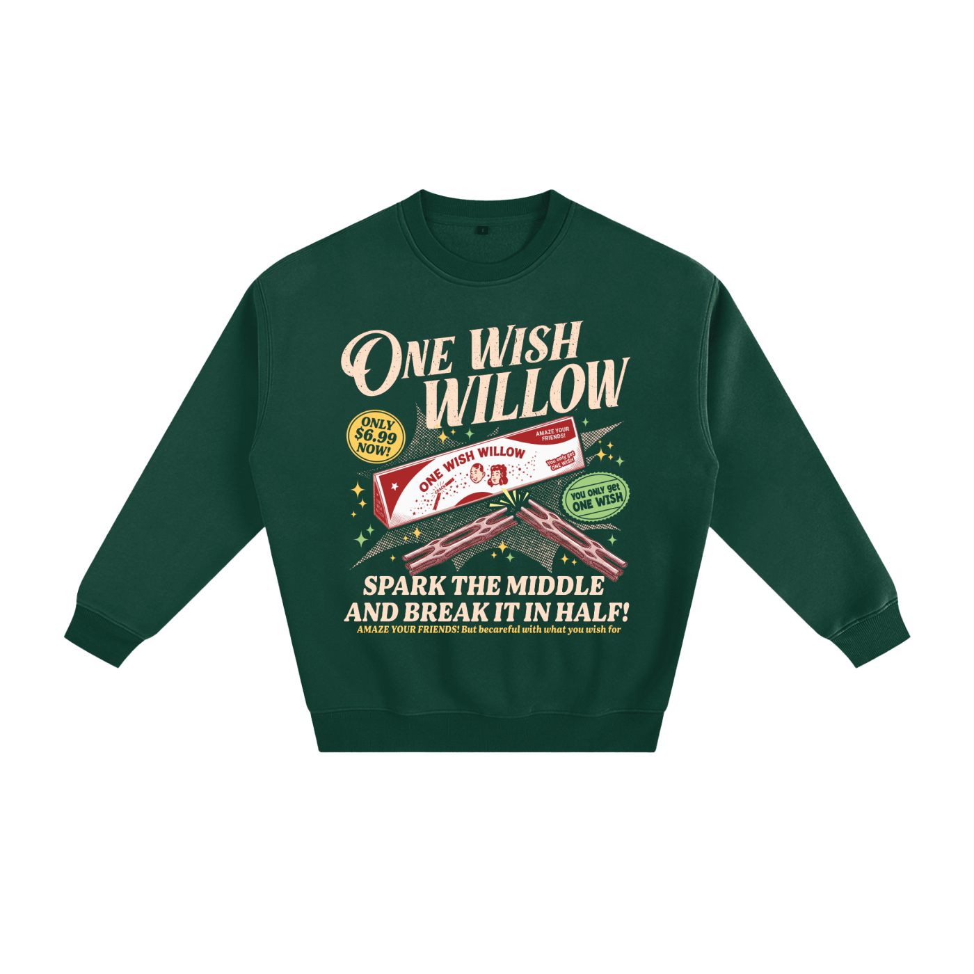 One Wish Willow Vintage Fleeced Sweatshirt - Goth Cloth Co.gymwear260813PODRA0868016