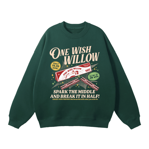 One Wish Willow Vintage Fleeced Sweatshirt - Goth Cloth Co.gymwear260813PODRA0868016