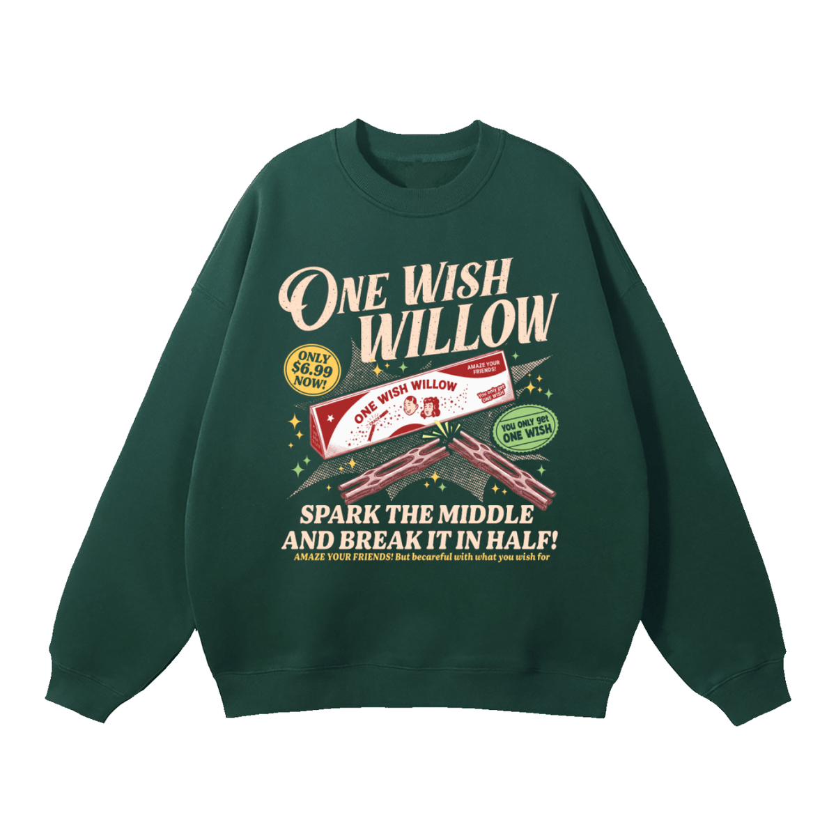 One Wish Willow Vintage Fleeced Sweatshirt - Goth Cloth Co.gymwear260813PODRA0868016