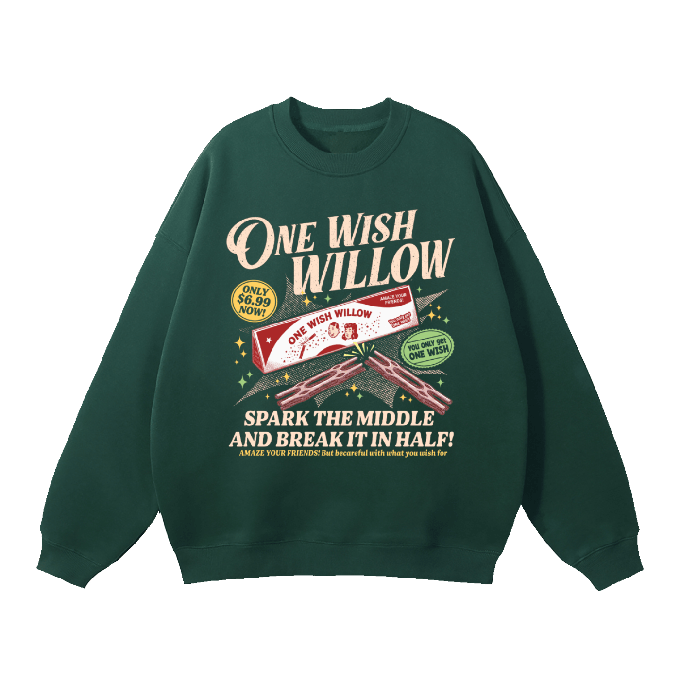 One Wish Willow Vintage Fleeced Sweatshirt - Goth Cloth Co.gymwear260813PODRA0868016