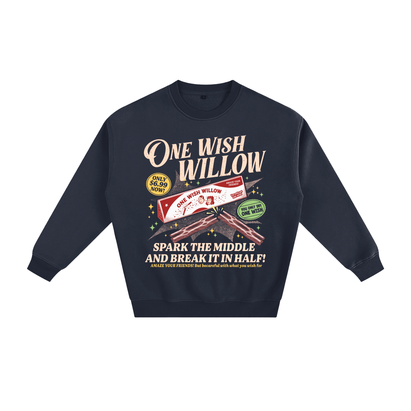 One Wish Willow Vintage Fleeced Sweatshirt - Goth Cloth Co.gymwear260813PODRA0868021