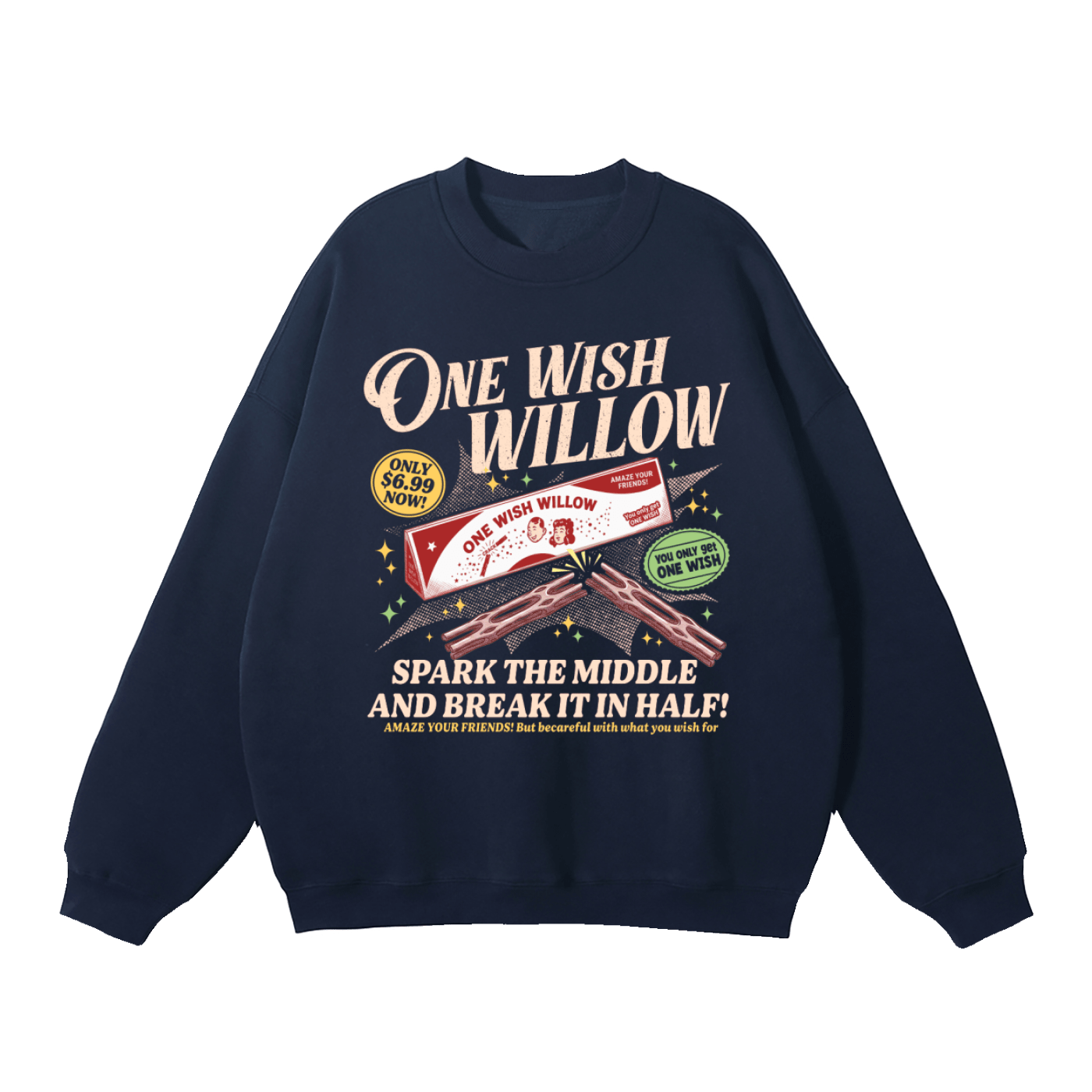 One Wish Willow Vintage Fleeced Sweatshirt - Goth Cloth Co.gymwear260813PODRA0868021