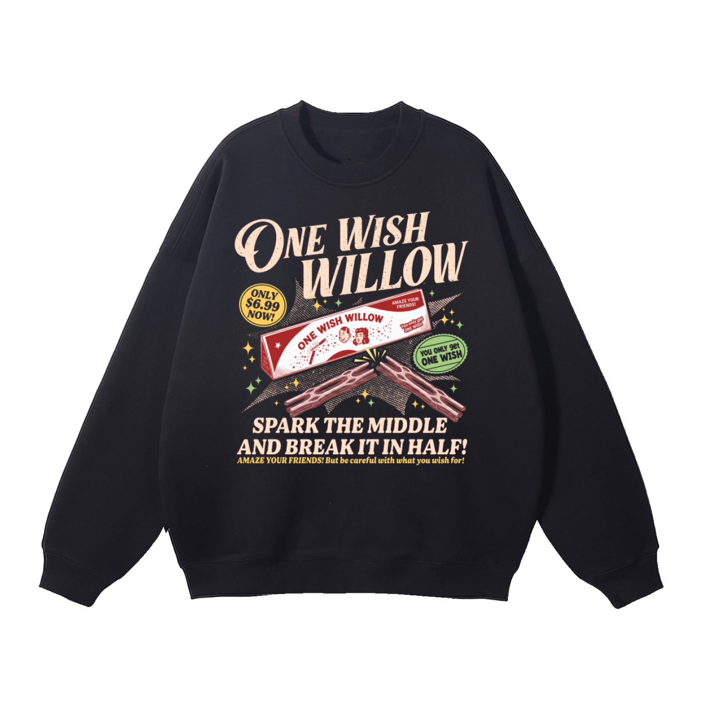 One Wish Willow Vintage Fleeced Sweatshirt