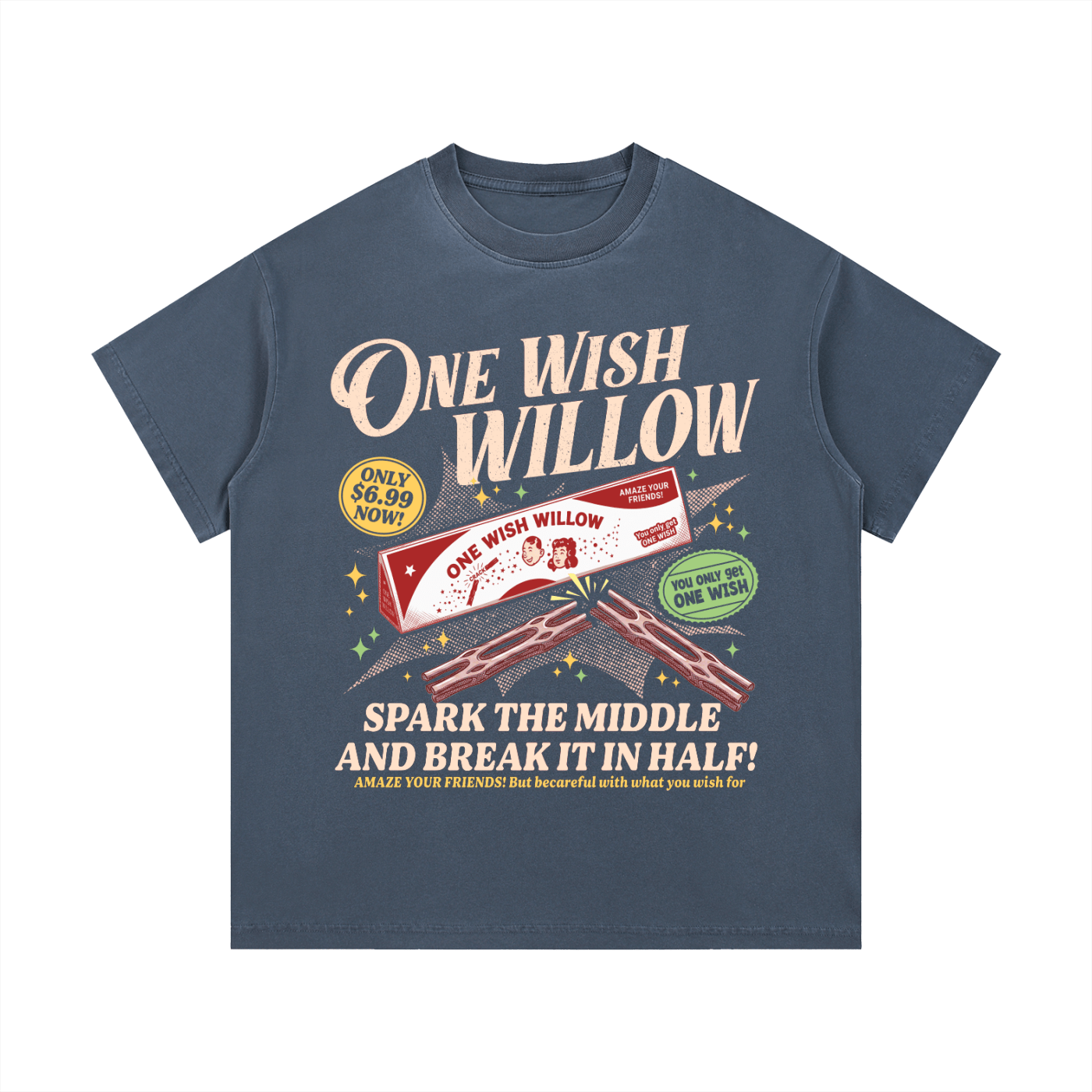 One Wish Willow Vintage Wash Cotton T-Shirt - Goth Cloth Co.gymwear260813PODPQ0804011