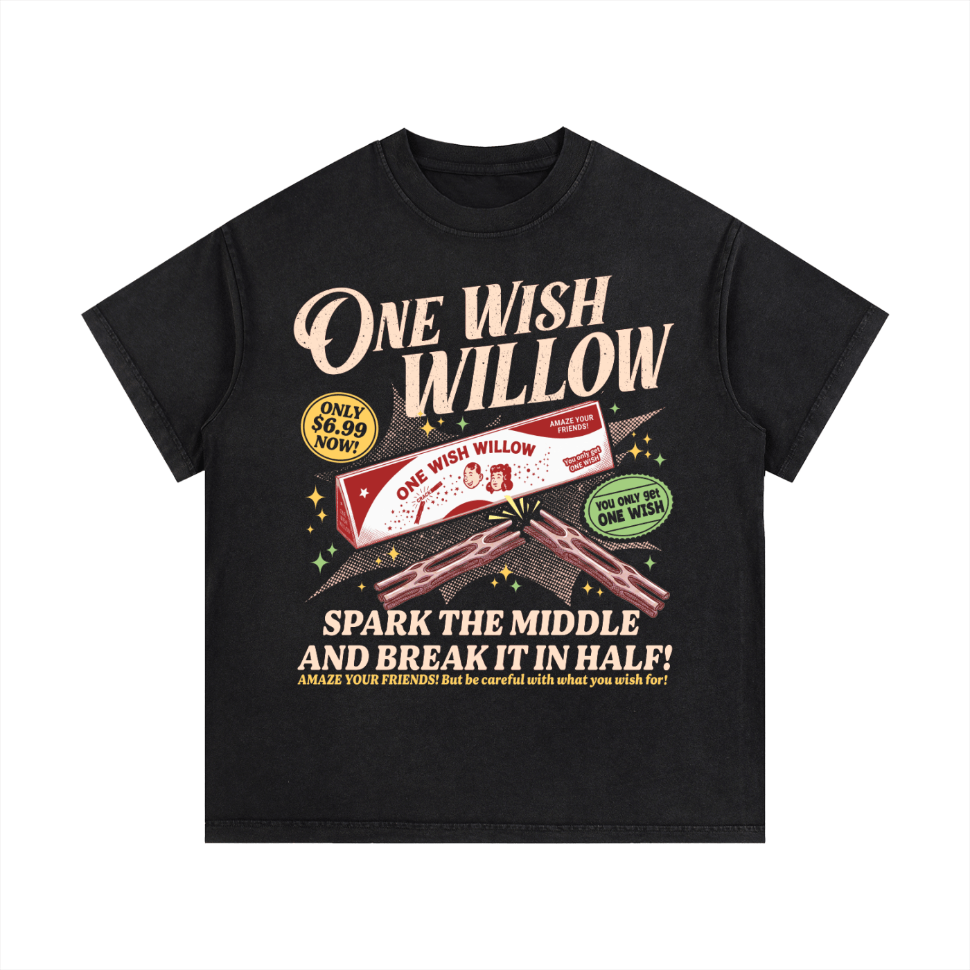 One Wish Willow Vintage Wash Cotton T-Shirt