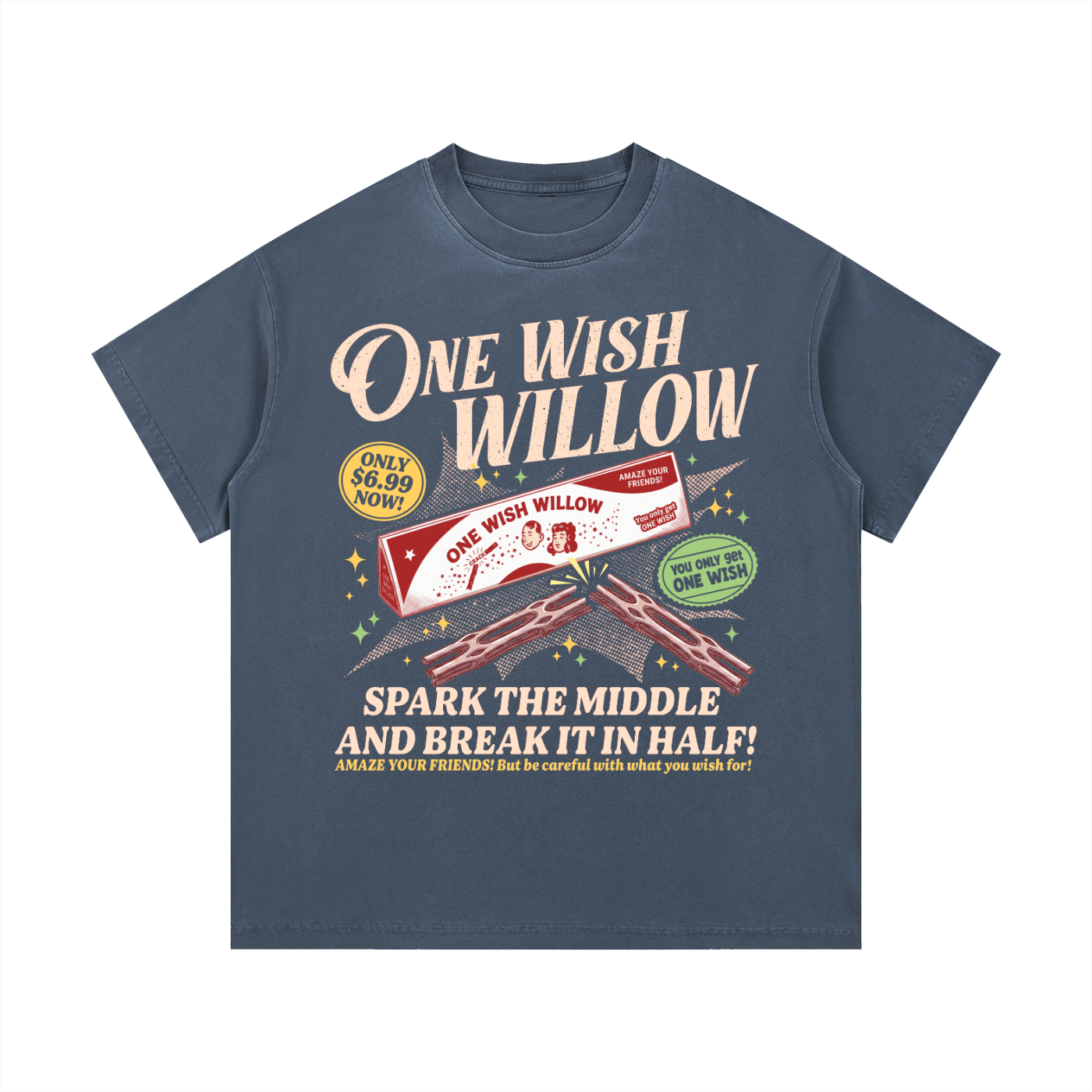 One Wish Willow Vintage Wash Cotton T-Shirt