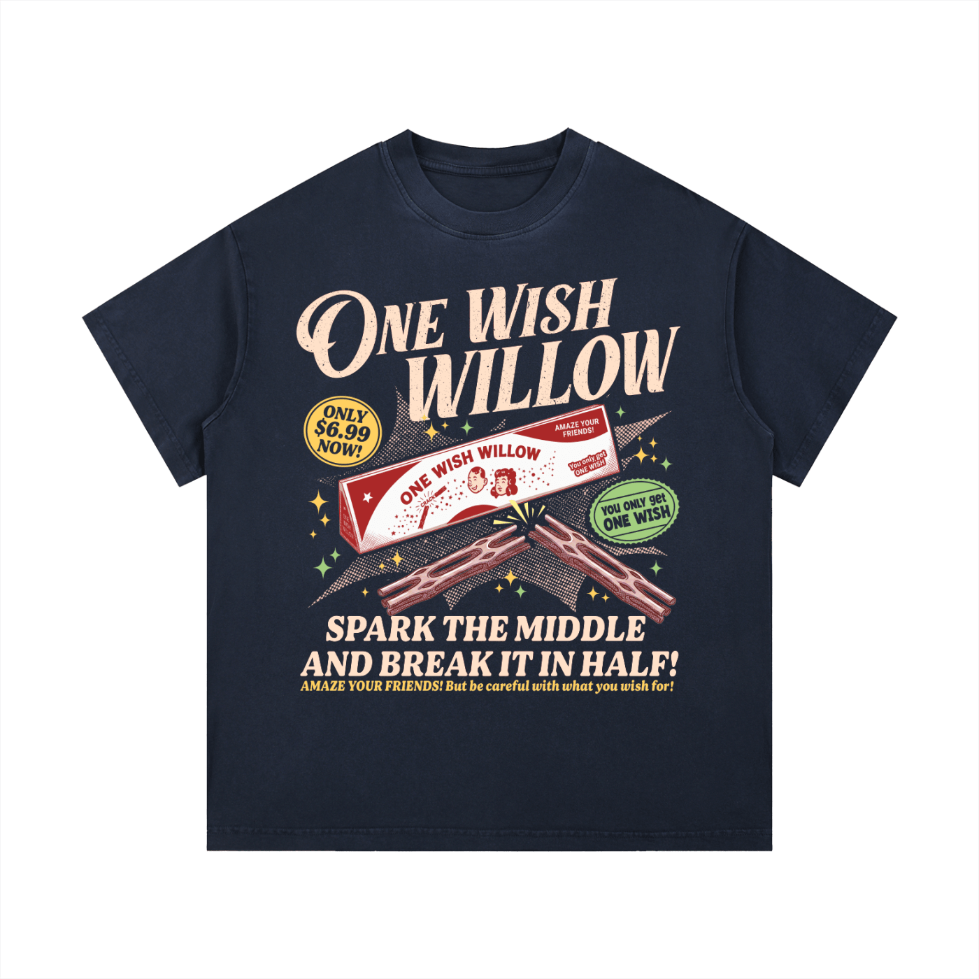 One Wish Willow Vintage Wash Cotton T-Shirt