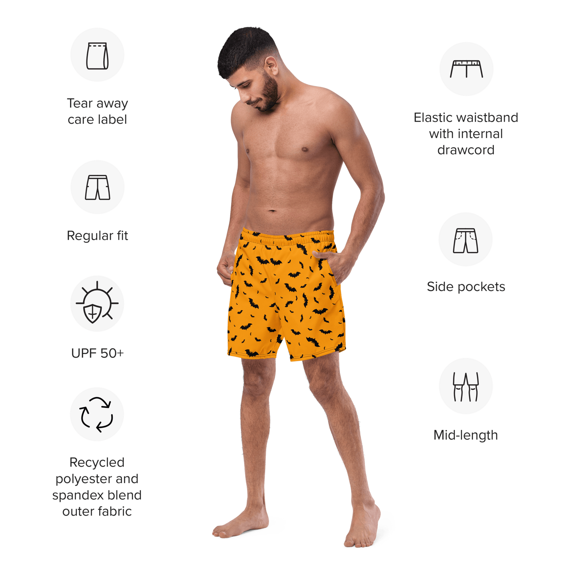 Orange Eclipse Swim Trunks - Goth Cloth Co.6425722_14636