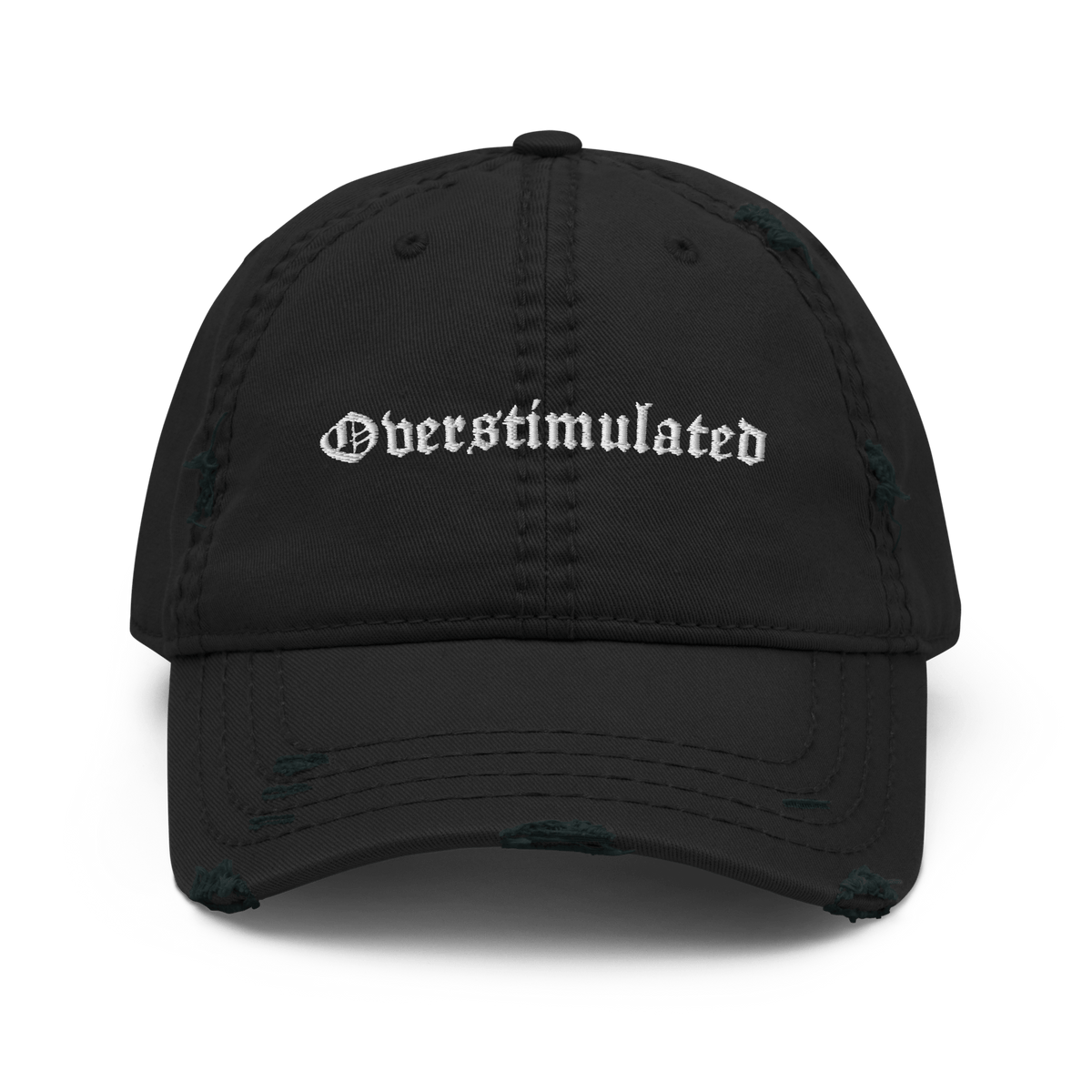 Overstimulated Distressed Dad Hat - Goth Cloth Co.3534525_10990