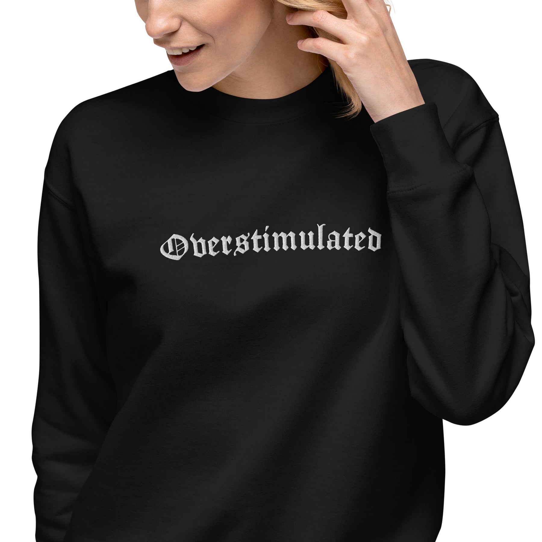 Overstimulated Embroidered Sweatshirt - Goth Cloth Co.4326442_11254