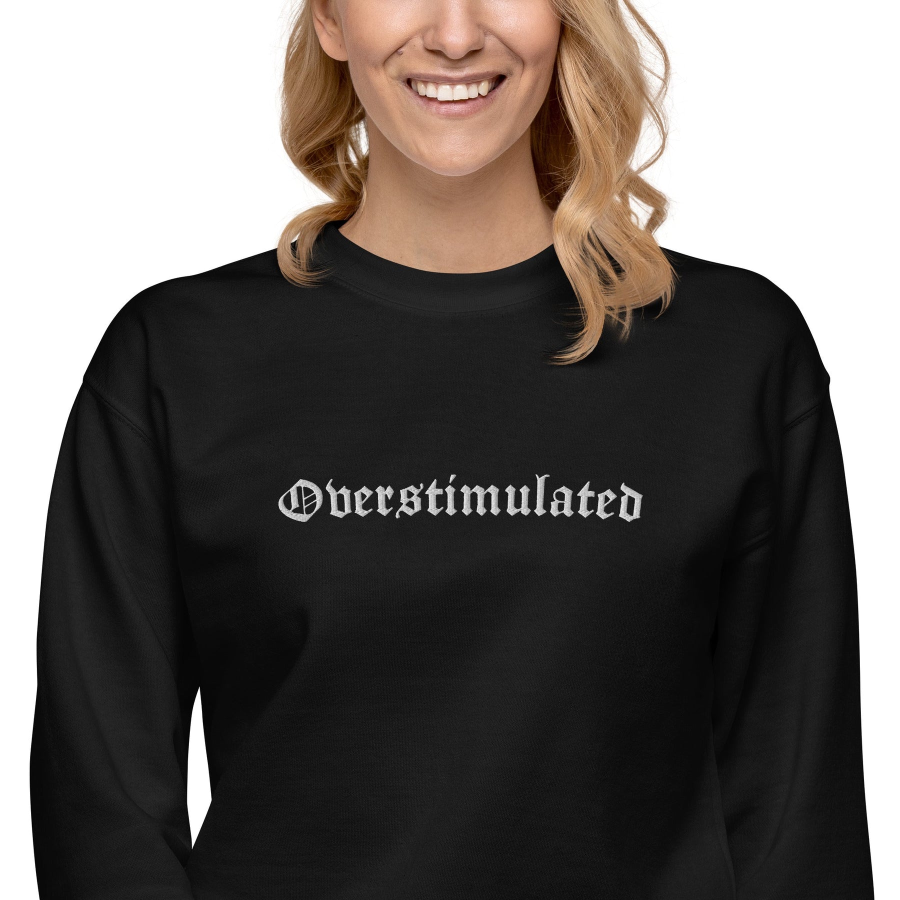 Overstimulated Embroidered Sweatshirt - Goth Cloth Co.4326442_11254