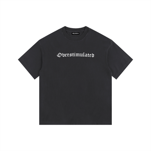Overstimulated Vintage Washed Oversized T-Shirt - Goth Cloth Co.260716PODPQ1583001