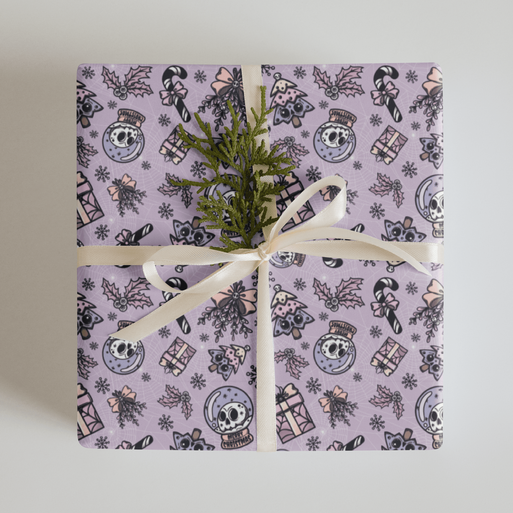 Pastel Goth Spooky Holiday Gift Wrap (3 Sheets) - Goth Cloth Co.1447648_17373