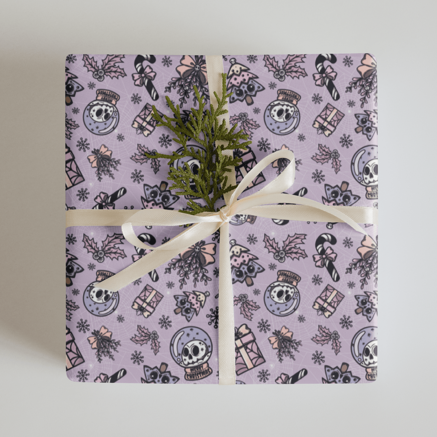 Pastel Goth Spooky Holiday Gift Wrap (3 Sheets) - Goth Cloth Co.1447648_17373