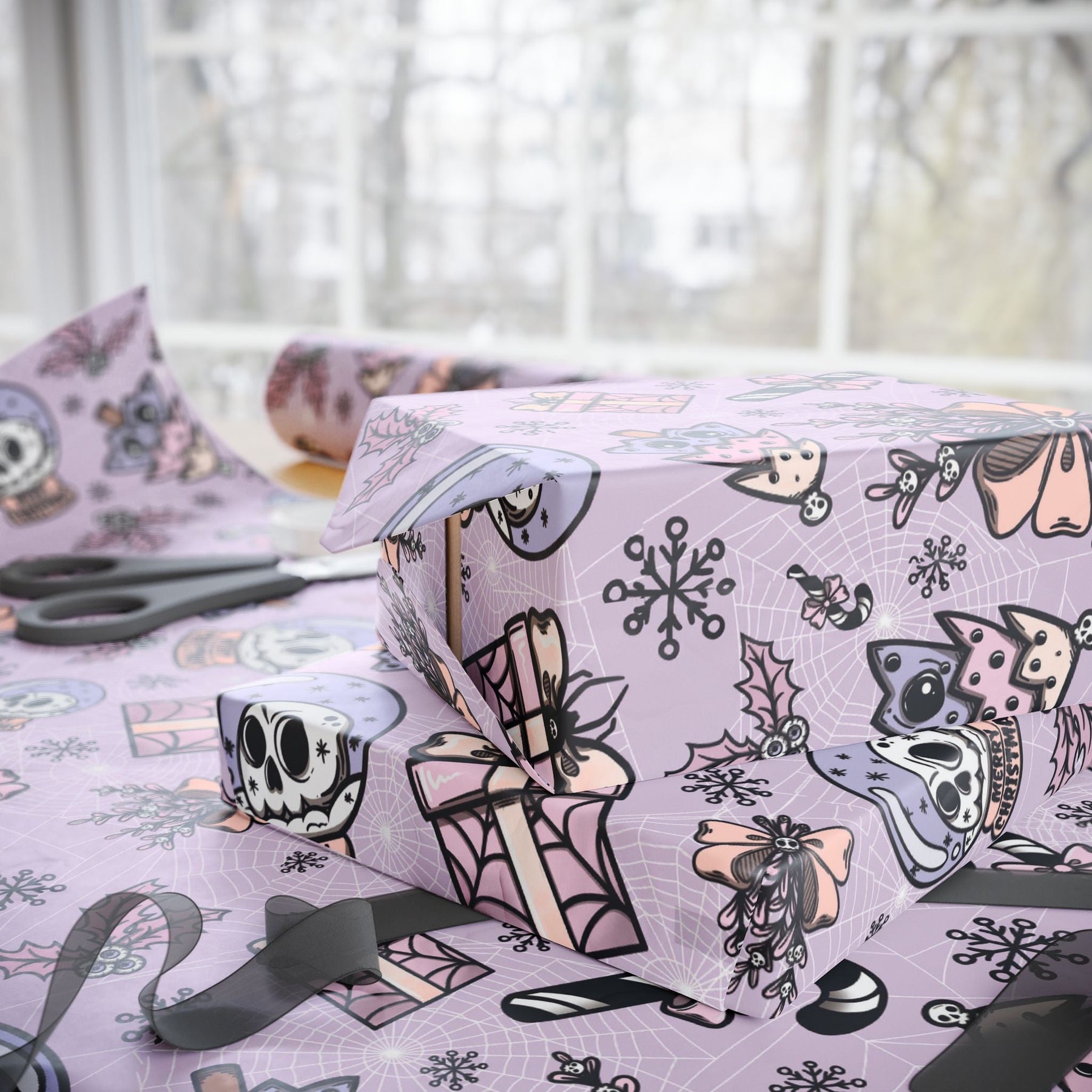 Pastel Goth Spooky Holiday Gift Wrap - Goth Cloth Co.Home Decor31916780917122079090
