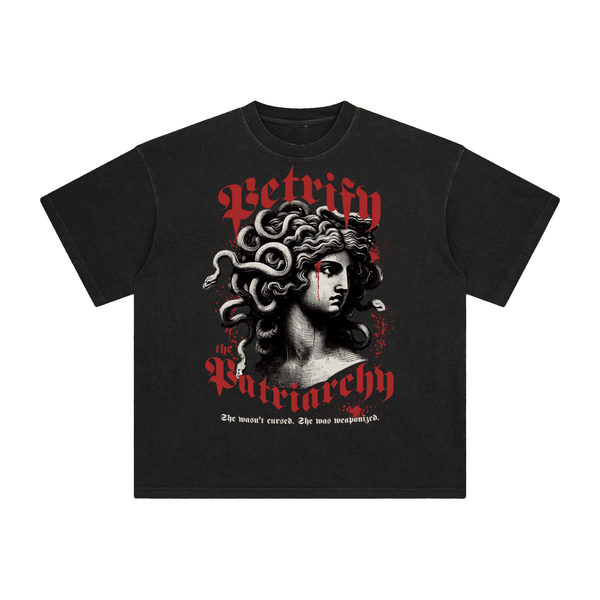 Petrify the Patriarchy Enzyme Washed T-Shirt - Goth Cloth Co.260128PODPQ1533001