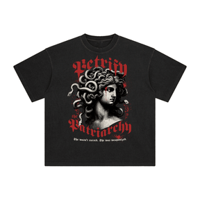 Petrify the Patriarchy Enzyme Washed T-Shirt - Goth Cloth Co.260128PODPQ1533001