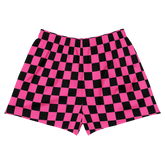Pink Checkered Unisex Unlined Swim Trunks - Goth Cloth Co.4140229_9804