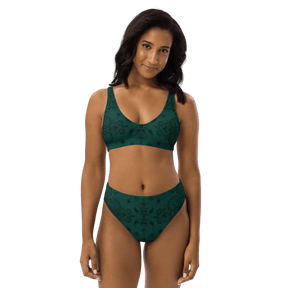Poison Paisley High Waisted Sport Bikini Bottom - Goth Cloth Co.1555137_12042