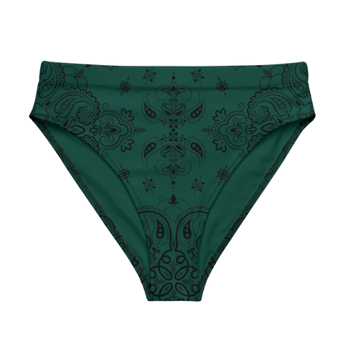 Poison Paisley High Waisted Sport Bikini Bottom - Goth Cloth Co.1555137_12042