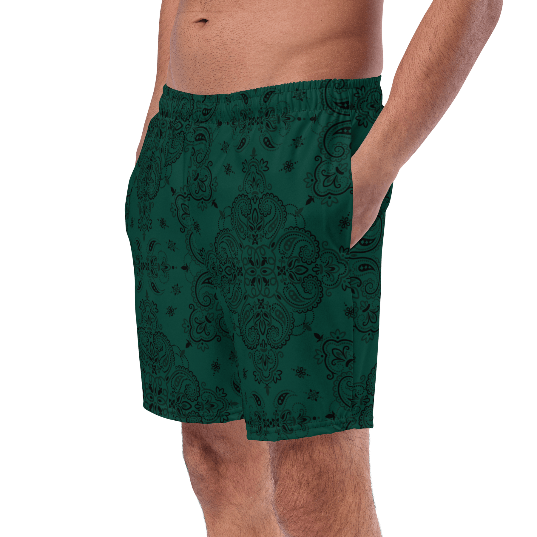 Poison Paisley Men's Lined Swim Trunks - Goth Cloth Co.2778517_14636