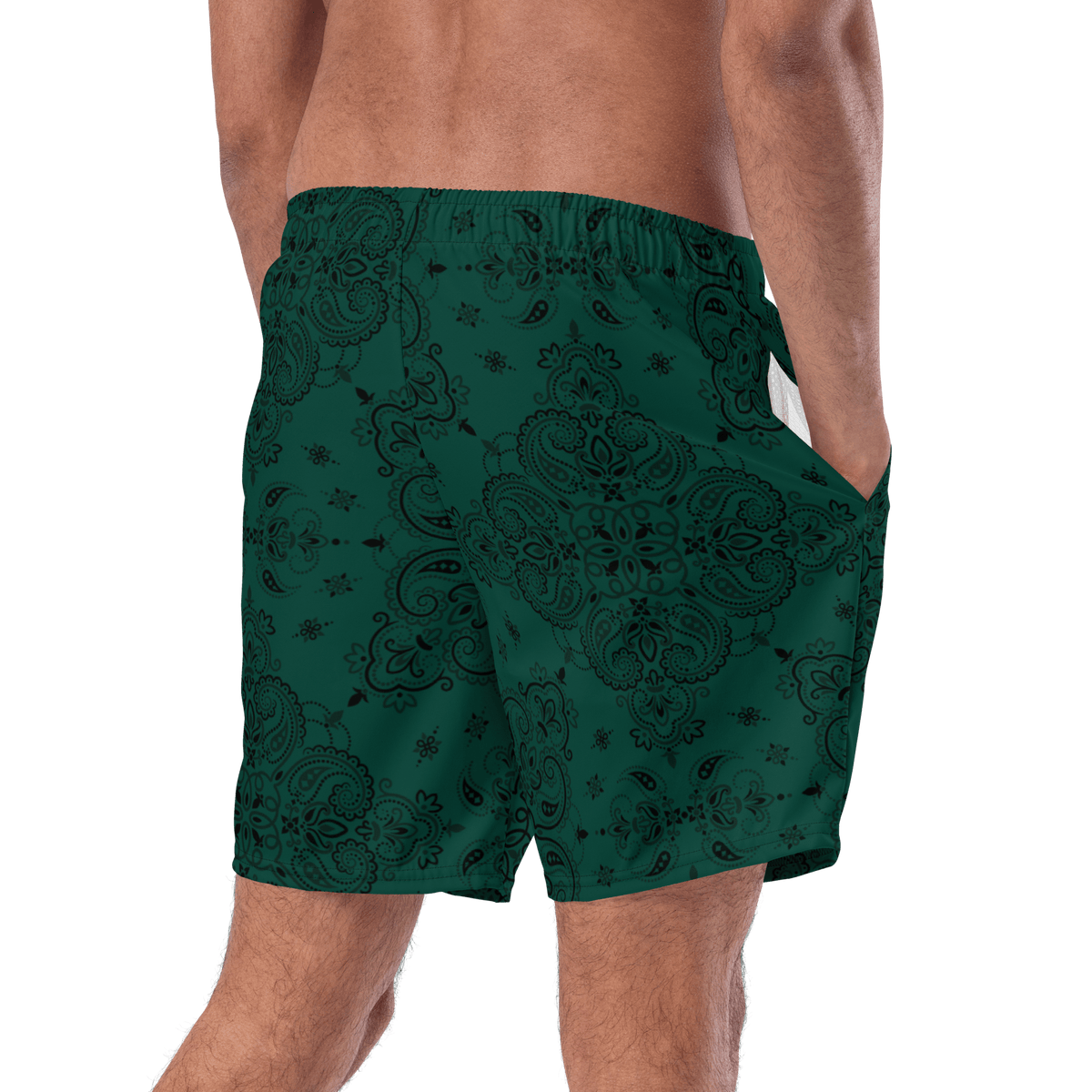 Poison Paisley Men's Lined Swim Trunks - Goth Cloth Co.2778517_14636