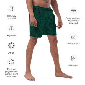 Poison Paisley Men's Lined Swim Trunks - Goth Cloth Co.2778517_14636
