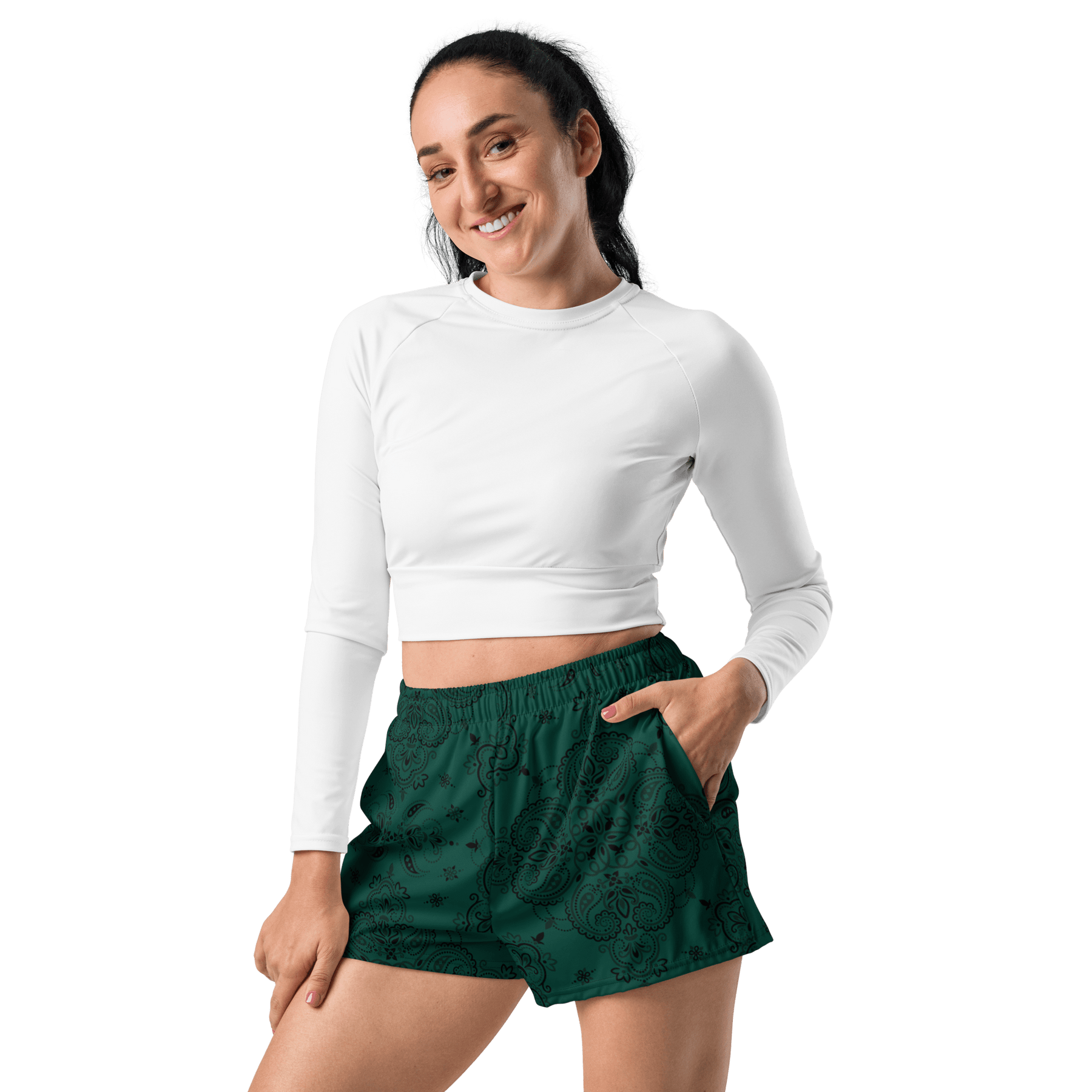 Poison Paisley Unisex Unlined Swim Trunks - Goth Cloth Co.1649288_9804