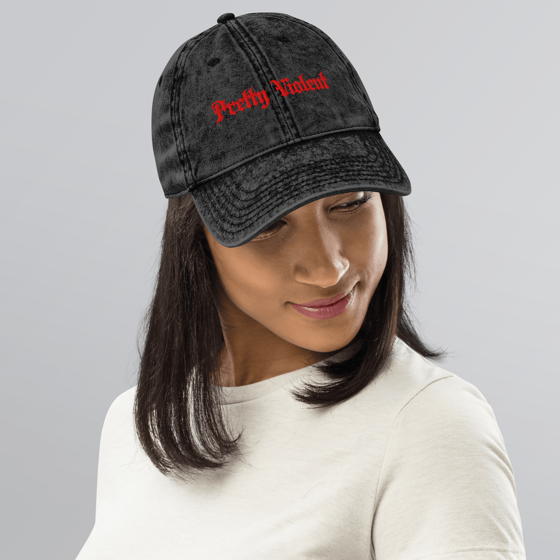 Pretty Violent Acid Wash Dad Cap - Goth Cloth Co.6394043_16749