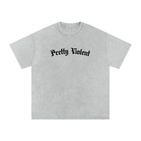 Pretty Violent Acid Wash Oversized Tee - Goth Cloth Co.260730PODPQ1141001