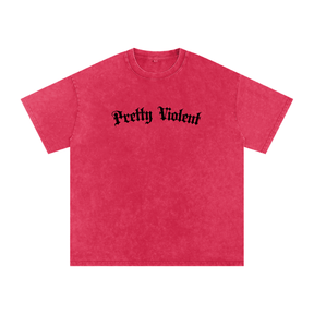 Pretty Violent Acid Wash Oversized Tee - Goth Cloth Co.260730PODPQ1141007