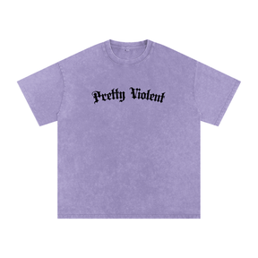 Pretty Violent Acid Wash Oversized Tee - Goth Cloth Co.260730PODPQ1141019
