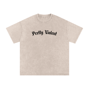 Pretty Violent Acid Wash Oversized Tee - Goth Cloth Co.260730PODPQ1141025