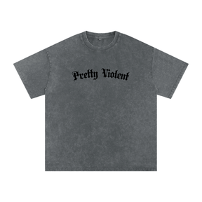 Pretty Violent Acid Wash Oversized Tee - Goth Cloth Co.260730PODPQ1141031