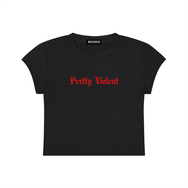 Pretty Violent Baby Tee - Goth Cloth Co.gymwear260730PODAA1057001